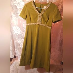 Medium olive green grass original Bettie Hardy